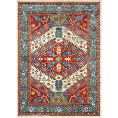 WELL WOVEN Tulsa Musta Ivory Traditional Medallion Area Rug 5 ft. 3 in. x 7 ft. 3 in. TU-62-5